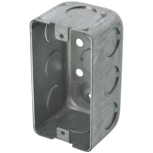 2" x 4" Drawn Handy Box, 1-7/8" Deep w/ 1/2" Concentric Knockouts