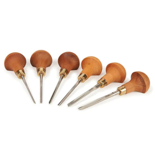 Carving Tool Palm Handled Set C - 6 Piece