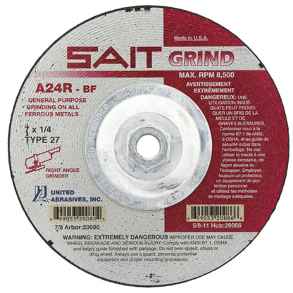 7X1/4X5/8-11 GRINDING DISC