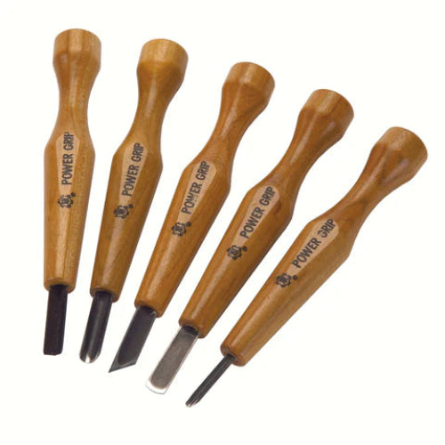 Full Size Power Grip Carving Tool Set - 5 Piece