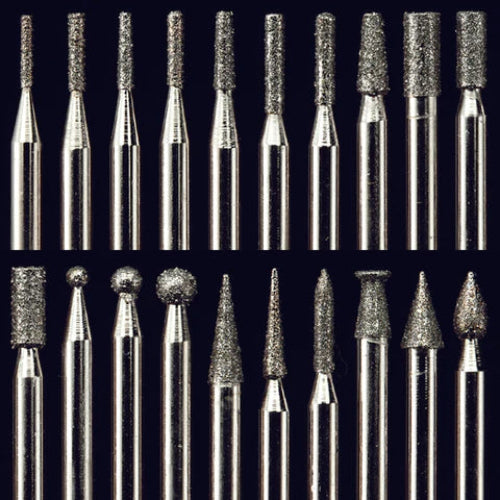 Diamond Dust Carving Burr Set - 1/8" Shank - 20 Pack
