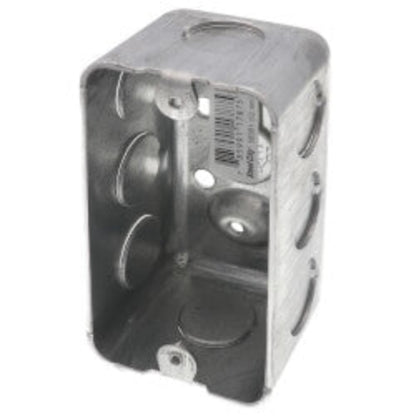 4" x 2-1/8" x 1-7/8" Single-Gang Utility Box w/ 1/2" Knockouts