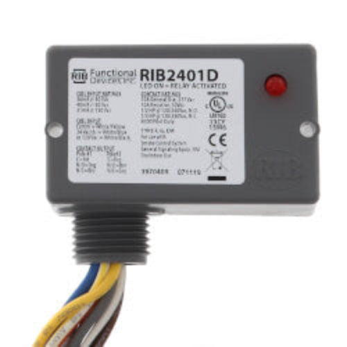 Enclosed Pilot Relay 10 Amp DPDT w/ 24 VAC/DC/120 VAC Coil