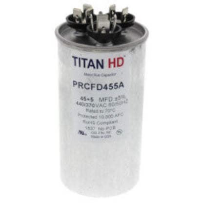 45/5 MFD Round Dual Motor Run Capacitor (440/370V)
