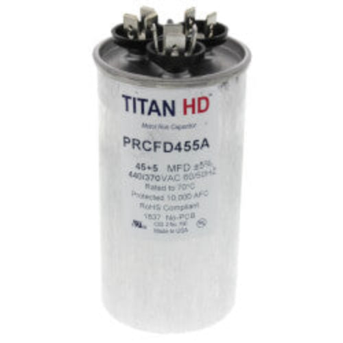 45/5 MFD Round Dual Motor Run Capacitor (440/370V)