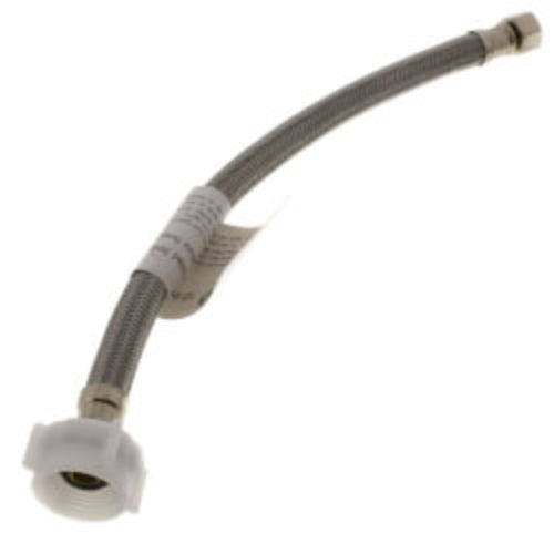 12" Braided Stainless Steel Hose Toilet Connector (3/8" Compression x 7/8" Ballcock)