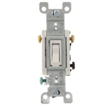 3-Way Framed Toggle Light Switch - White (120V)