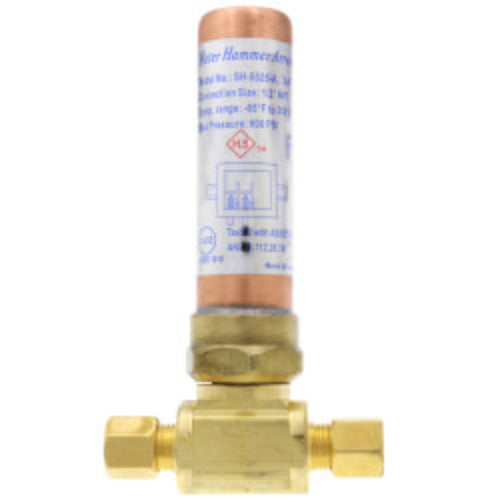 Water Hammer Arrestor - 1/4" O.D. Compression Tee for Ice Maker Tube (Lead Free)