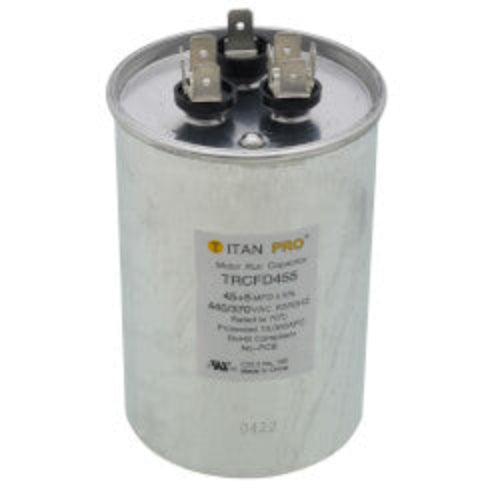 45/5 MFD Round Dual Motor Run Capacitor (440/370V)