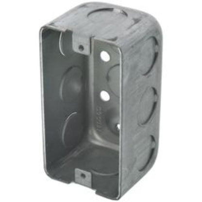 2" x 4" Drawn Handy Box, 1-7/8" Deep w/ 1/2" Concentric Knockouts