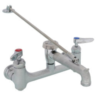 Commercial Two Handle 8" Wall Mount Service Sink Faucet (Chrome)