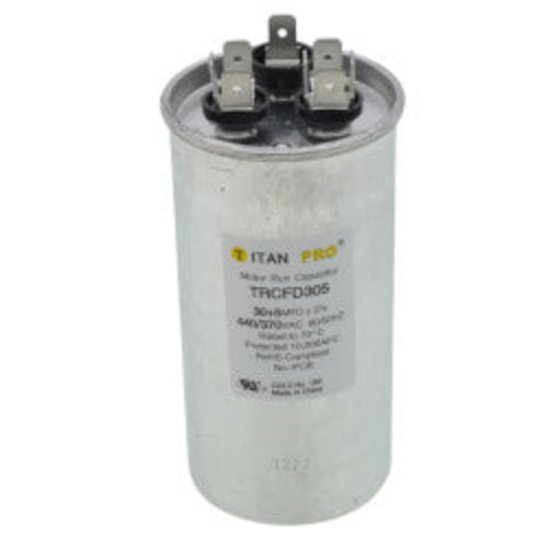 30/5 MFD Round Dual Motor Run Capacitor (440/370V)