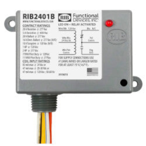 Enclosed Relay 20 Amp SPDT with 24 VAC/DC/120 VAC Coil