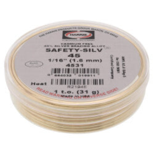 1/16" Safety-Silv Silver (45%), 1 Troy Oz