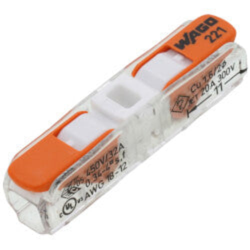 Lever Nut Inline Butt Splice Connector, 20-12 AWG (Box of 60)