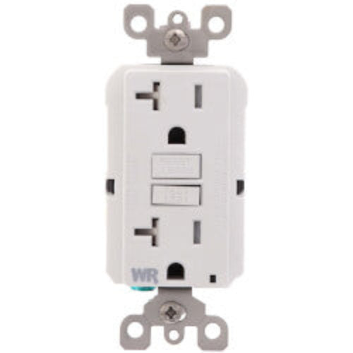 Self-test SmartlockPro Slim Tamper/Weather Resistant GFCI Receptacle, 20A, NEMA 5-20R - White (125V)