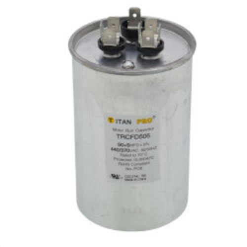 50/5 MFD Round Dual Motor Run Capacitor (440/370V)