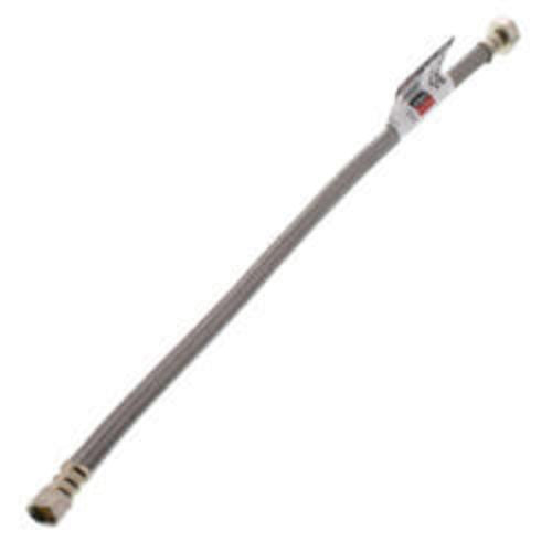 PRO1F20 20" Braided Stainless Steel Hose Faucet Connector (3/8" Compression x 1/2" FIP)