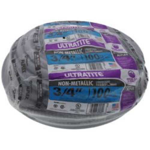 3/4" "Ultratite" Gray Liquidtight Flexible Non-Metallic Conduit (100 Foot Coil)