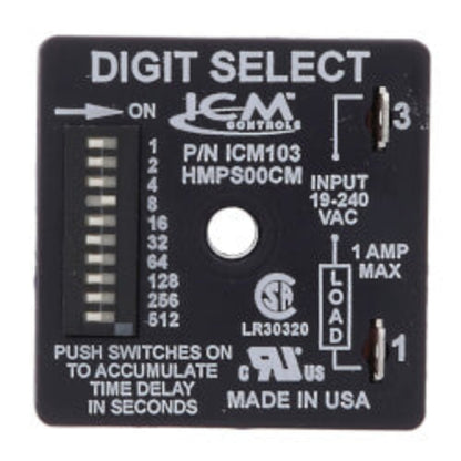 ICM103 Delay on Make Timer (1-1,023 Second Switch-Settable Delay)