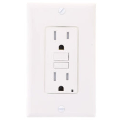 Self-test SmartlockPro Tamper Resistant GFCI Receptacle, 15A, NEMA 5-15R - White (125V)