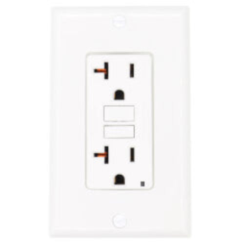 Self-test SmartlockPro Slim GFCI Duplex Receptacle , 20A - White (125V)
