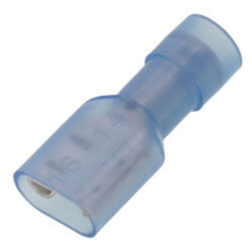Fully Insulated Female Slip-On Solderless Terminal, 16-14 AWG, Tab Size .25 (50-Pack)