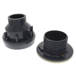 2" x 3" PVC FinishLine Adjustable Complete Assembly Floor Drain, Nickel Bronze Strainer w/ 5-1/2" Top (Hub)