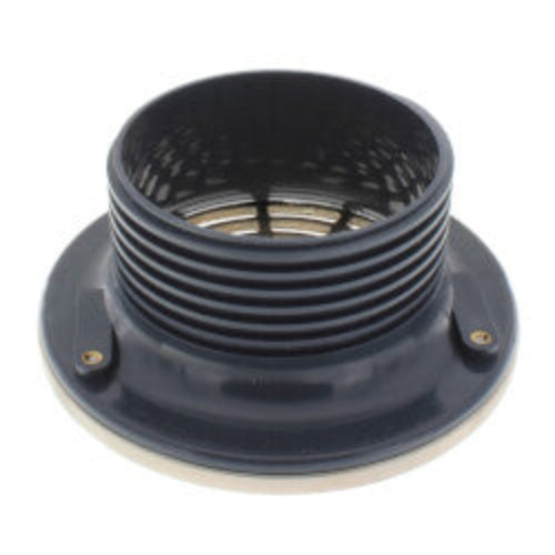 4" Schedule 40 Hub Connection FinishLine Adjustable Floor Drain w/ Nickel Bronze Strainer, 6.5" Top