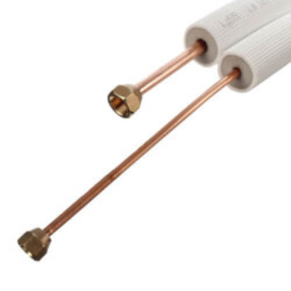 1/4" LL x 3/8" SL Mini Split Refrigerant Line Set w/ Flare Nuts, 3/8" Insulation (50 Ft.)