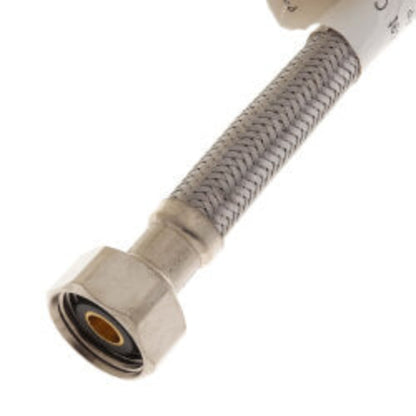 20" Braided Stainless Steel Hose Faucet Connector (3/8" Compression x 1/2" FIP)