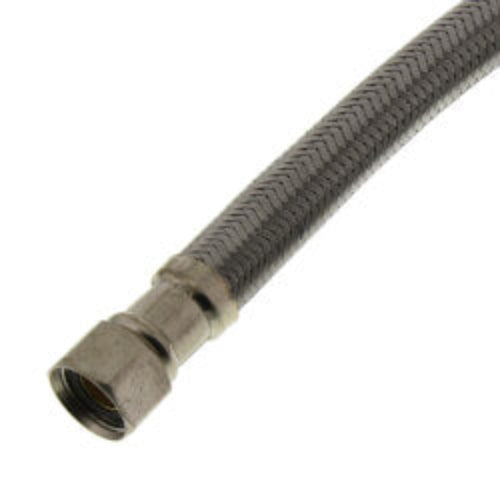 12" Braided Stainless Steel Hose Toilet Connector (3/8" Compression x 7/8" Ballcock)