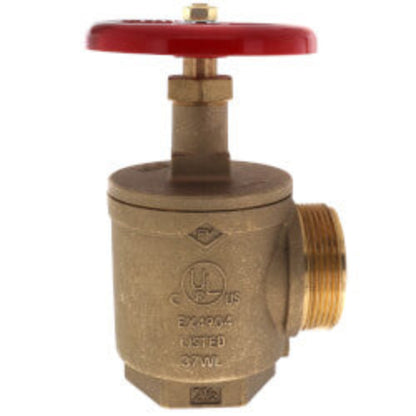 2-1/2" FNPT X MBCT Angle Hose Valve (Rough Brass)