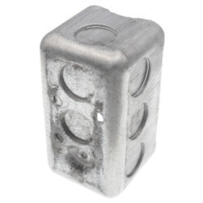4" x 2-1/8" x 1-7/8" Single-Gang Utility Box w/ 1/2" Knockouts