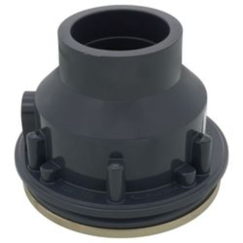 2" x 3" PVC On-Grade Schedule 40 Adjustable Floor Drain w/ Nickel Bronze Strainer (Hub)