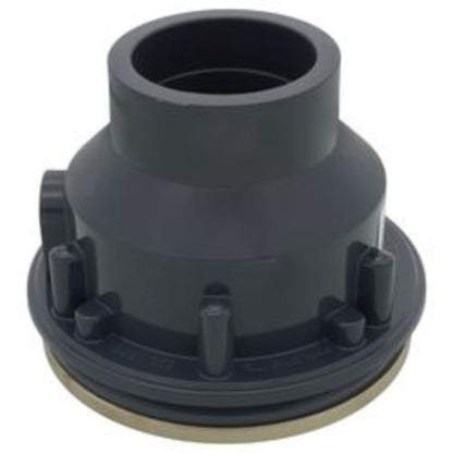 2" x 3" PVC On-Grade Schedule 40 Adjustable Floor Drain w/ Nickel Bronze Strainer (Hub)