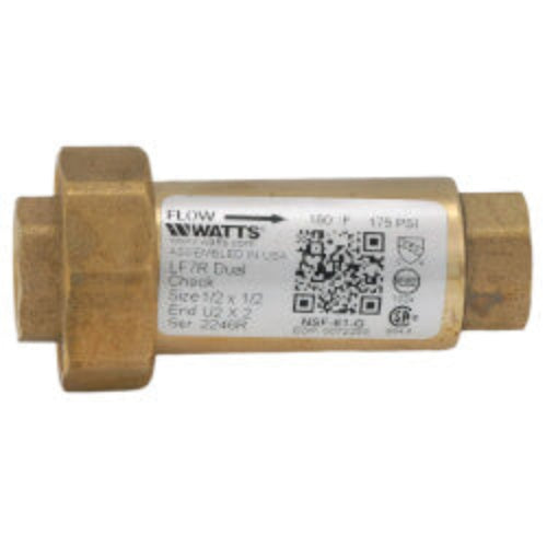 1/2" LF7U2-2 Dual Check Valve (Lead Free)