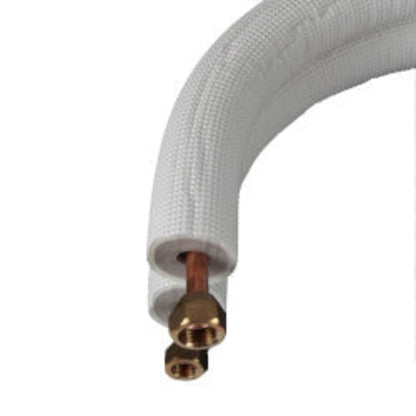 1/4" LL x 3/8" SL Mini Split Refrigerant Line Set w/ Flare Nuts, 1/2" Insulation (50 Ft.)