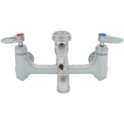 Commercial Two Handle 8" Wall Mount Service Sink Faucet (Chrome)