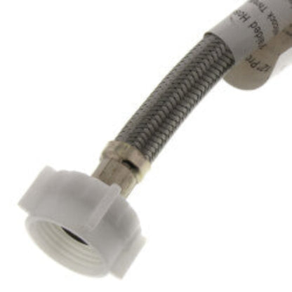 12" Braided Stainless Steel Hose Toilet Connector (3/8" Compression x 7/8" Ballcock)