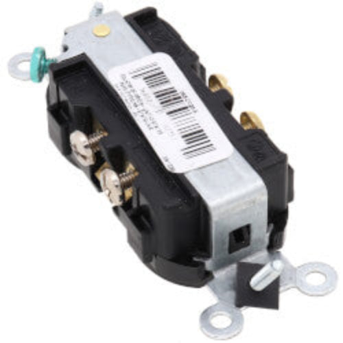 Heavy-Duty Commercial Grade Duplex Receptacle w/ Indented Face, 2P, 20A, NEMA 5-20R - Black (125V)