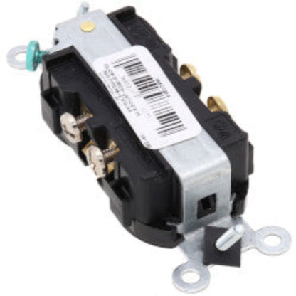 Heavy-Duty Commercial Grade Duplex Receptacle w/ Indented Face, 2P, 20A, NEMA 5-20R - Black (125V)