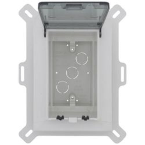 1-Gang Weatherproof Low Profile Recessed Electrical Box (Clear)