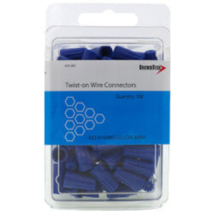 Blue Screw-On Wire Connectors, 22-16 AWG (Pack of 100)