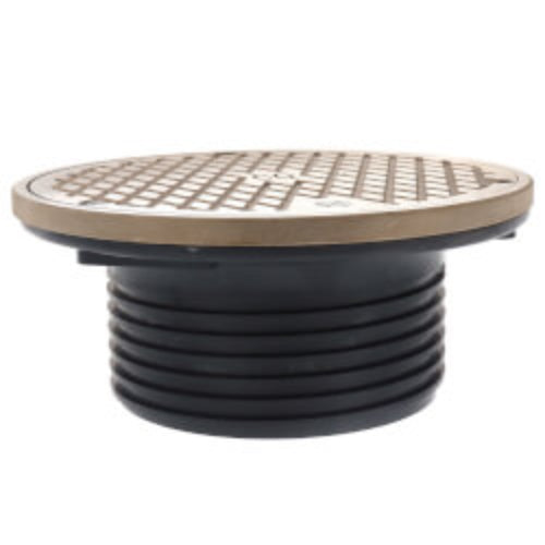 4" FinishLine Adjustable Cleanout Ductile Iron No Hub Floor Drain w/ Nickel Bronze