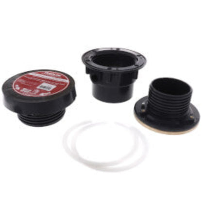 3" x 4" PVC FinishLine Adjustable Complete Assembly Floor Drain, Nickel Bronze Strainer w/ 5.5 Top (Hub)