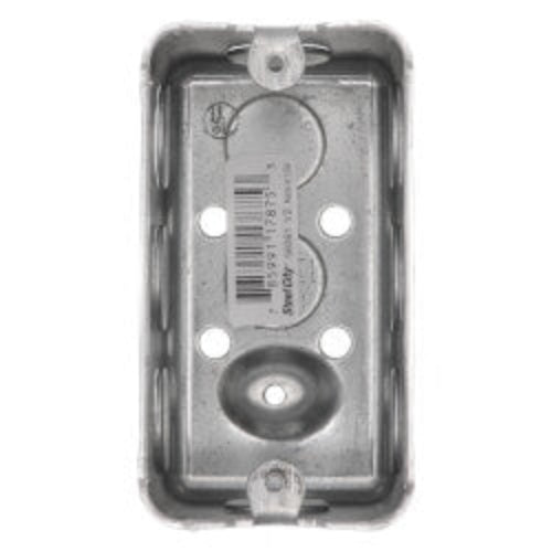 4" x 2-1/8" x 1-7/8" Single-Gang Utility Box w/ 1/2" Knockouts