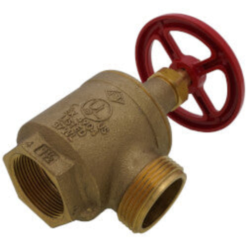 1-1/2" FNPT X MNST Angle Hose Valve (Rough Brass)