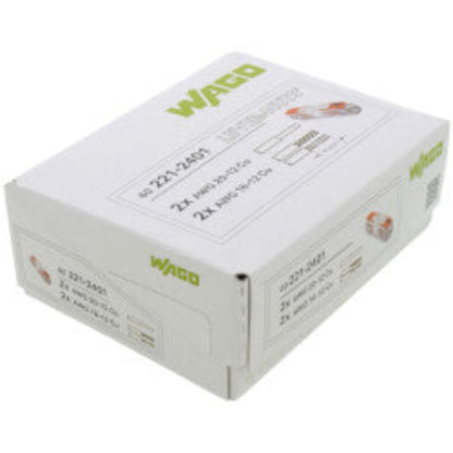 Lever Nut Inline Butt Splice Connector, 20-12 AWG (Box of 60)
