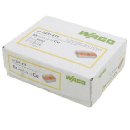 5-Conductor Compact Splicing Lever Nut Connector, 24-12 AWG (Box of 25)